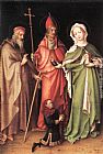 Stefan Lochner Saints Catherine, Hubert and Quirinus with a Donor painting